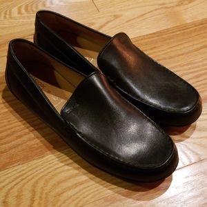 GEOX Respira Fast 1 BLACK Leather Loafer NWOT 41
